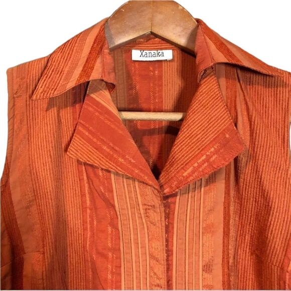 3 for $30! Xanaka orange snap tank top‎ - Picture 2 of 10